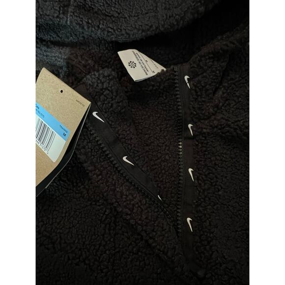 Nike Black high pile Fleece Big Kid Therma-FIT pull over jacket size medium New - Picture 6 of 7